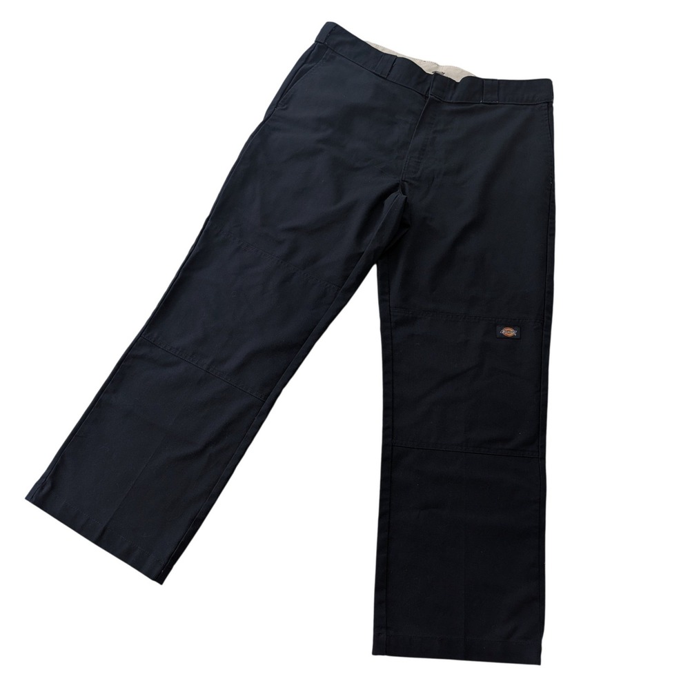 Dickies WP882DN Double Knee Work Pants Mens 38x30 Navy Flex Regular Fit